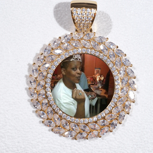 Large 3D Wheat Ear Custom Picture Pendant