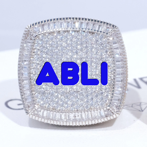 CUSTOM LETTER 3D ICED RING