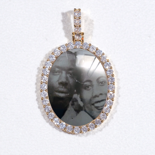 3D Oval Custom Picture Pendant