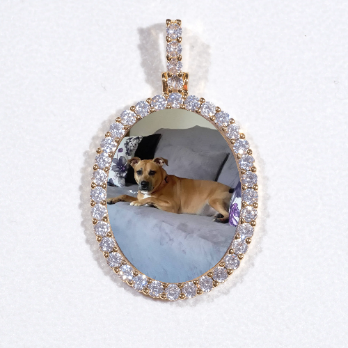 3D Oval Custom Picture Pendant