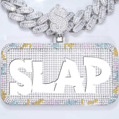 CUSTOM LETTER NECKLACE 3D COLORFUL SQUARE