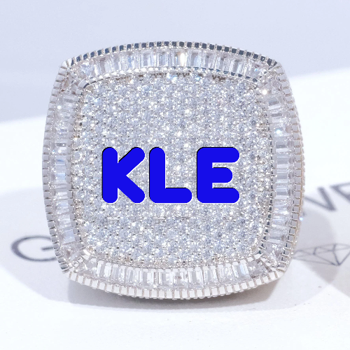 CUSTOM LETTER 3D ICED RING