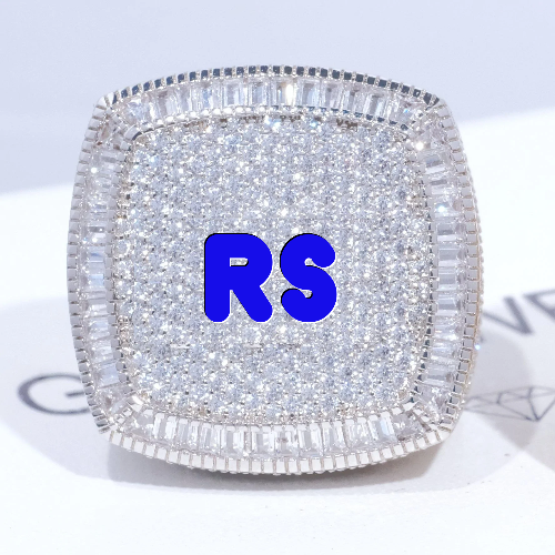 CUSTOM LETTER 3D ICED RING