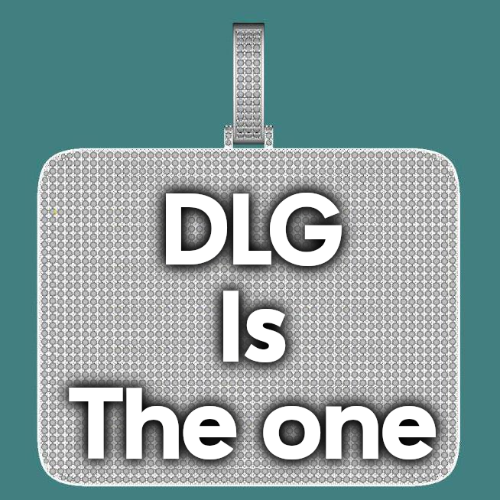 CUSTOM LETTER NECKLACE 3D BIG SQUARE