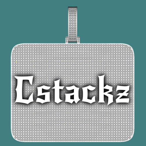 CUSTOM LETTER NECKLACE 3D BIG SQUARE