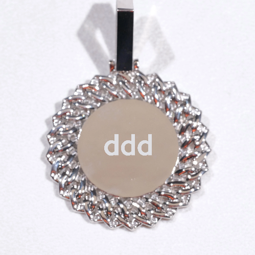 Large 3D Baguette Custom Picture Pendant