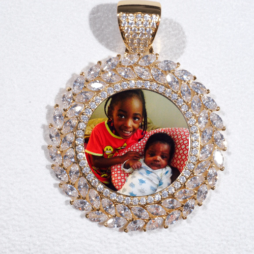 Large 3D Wheat Ear Custom Picture Pendant