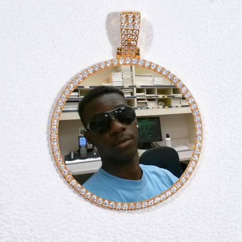MEDIUM 3D CIRCLE CUSTOM PICTURE PENDANT