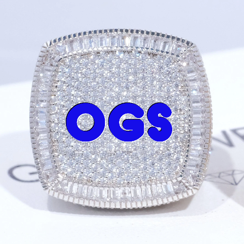 CUSTOM LETTER 3D ICED RING