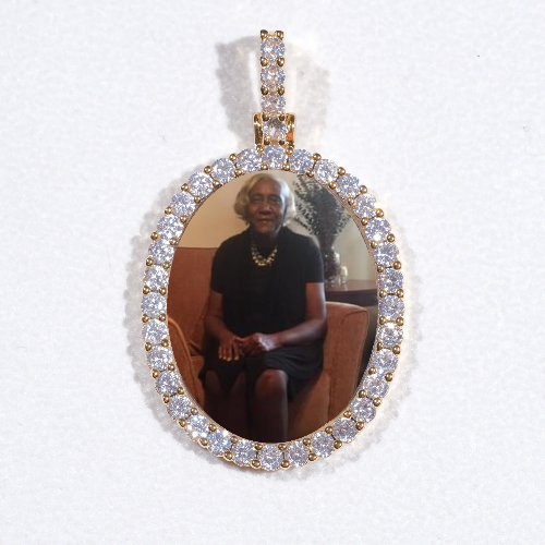 3D Oval Custom Picture Pendant