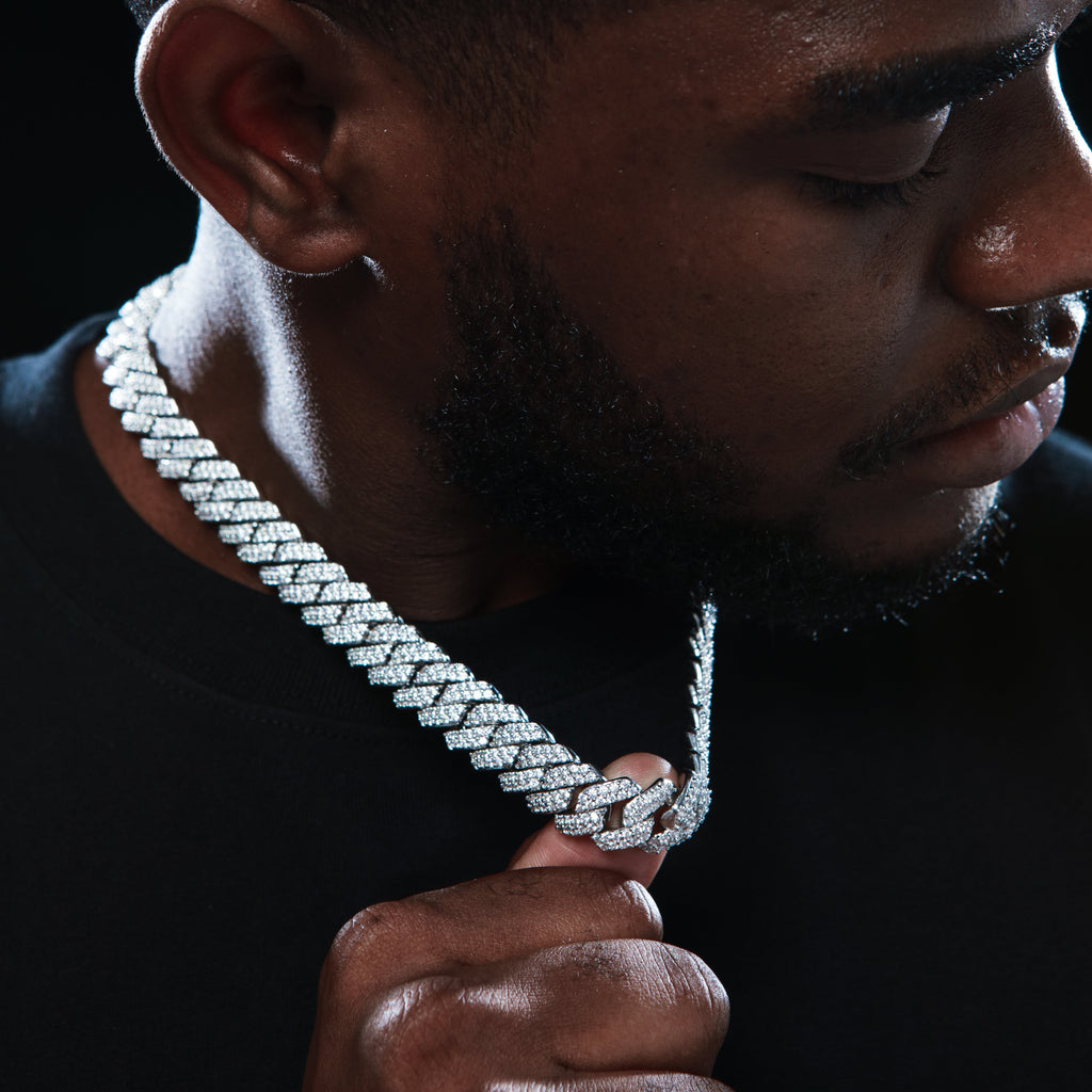 14mm Iced Prong Cuban Chain - The GUU Shop
