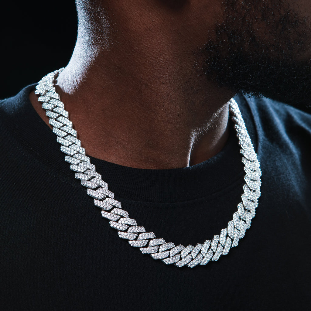 14mm Iced Prong Cuban Chain - The GUU Shop
