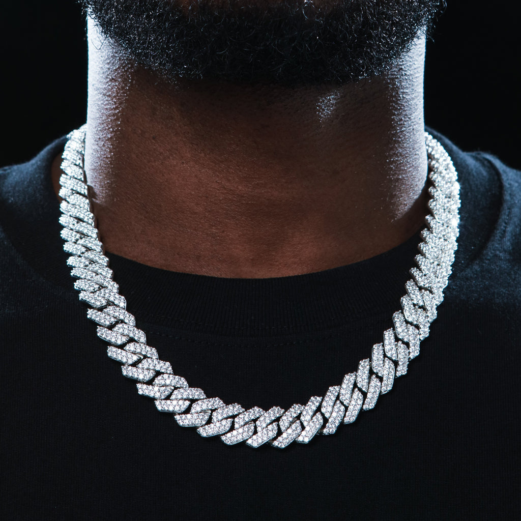 14mm Iced Prong Cuban Chain - The GUU Shop