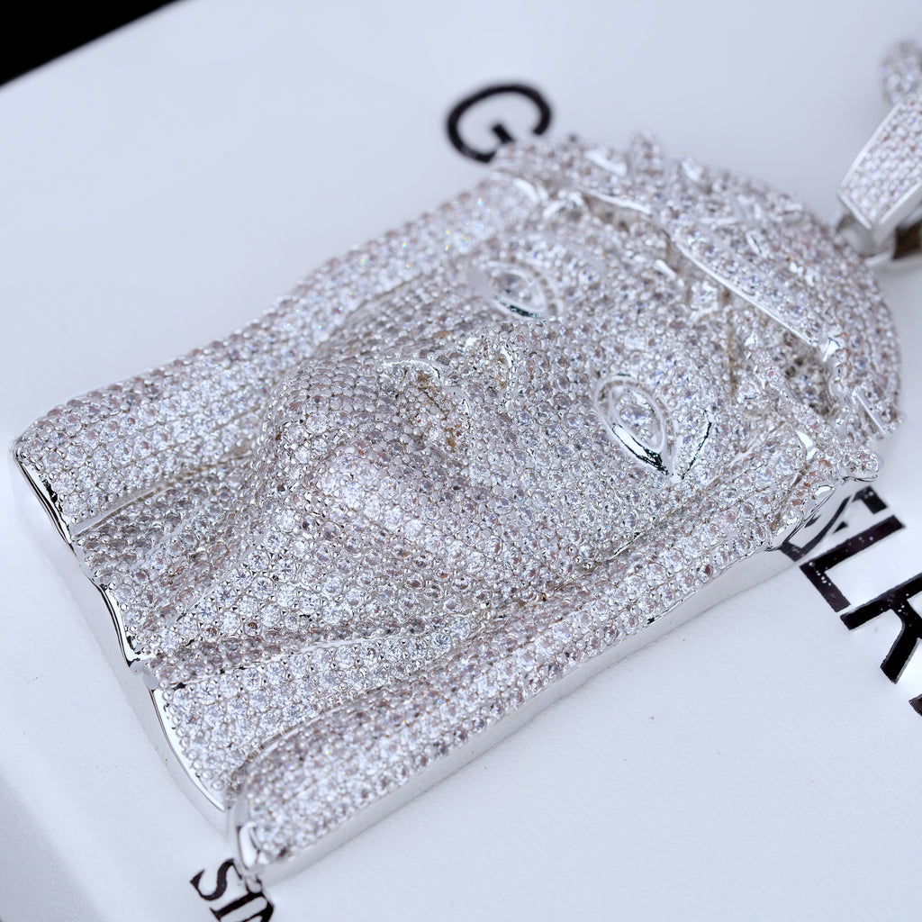 Large Size Jesus Pave Iced Necklace