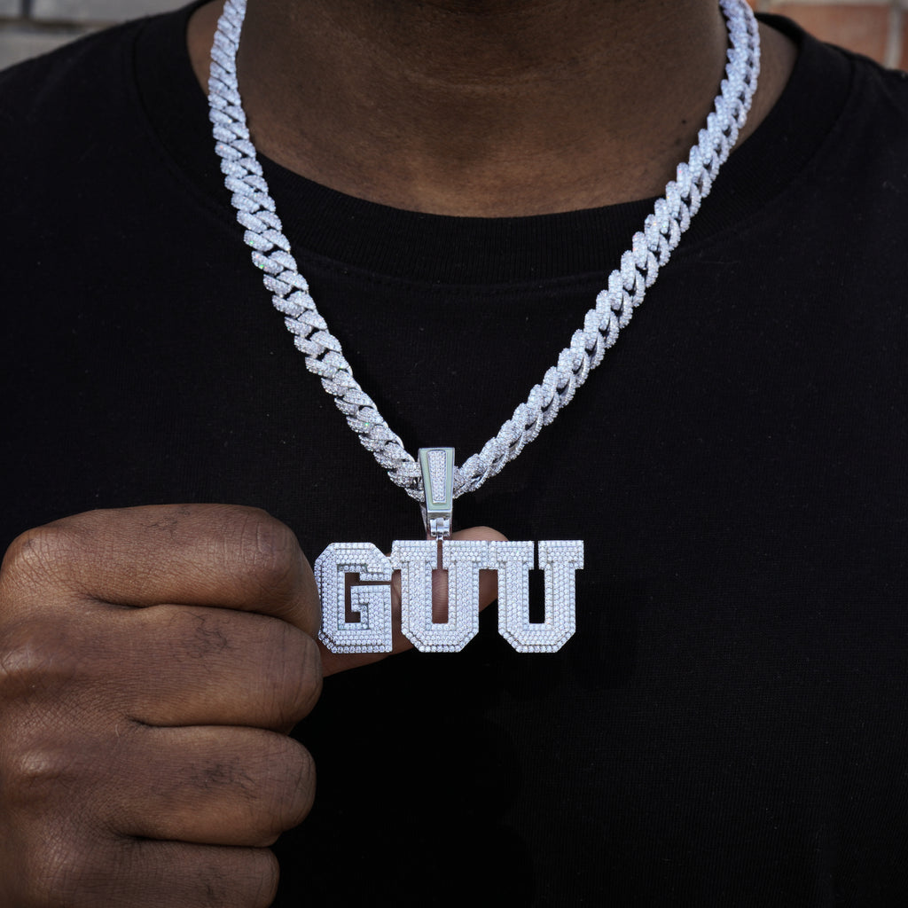 Custom Letters Two Layer Glow In The Dark Necklace