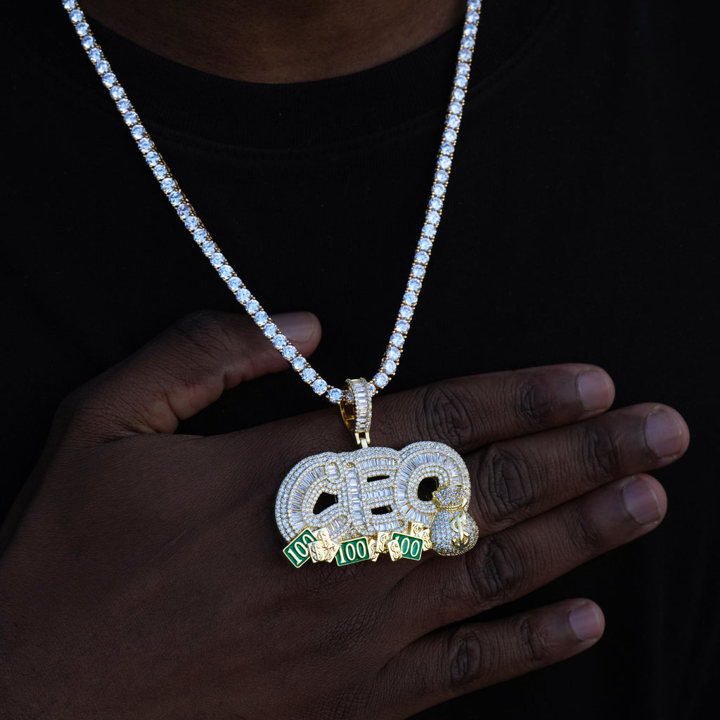 Baguette Iced CEO Necklace - The GUU Shop