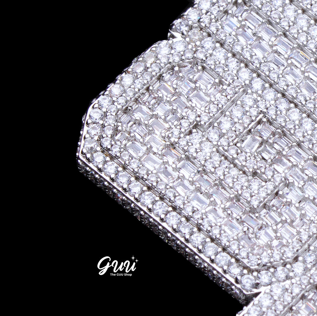 Custom Letters Baguette Two Layer Necklace