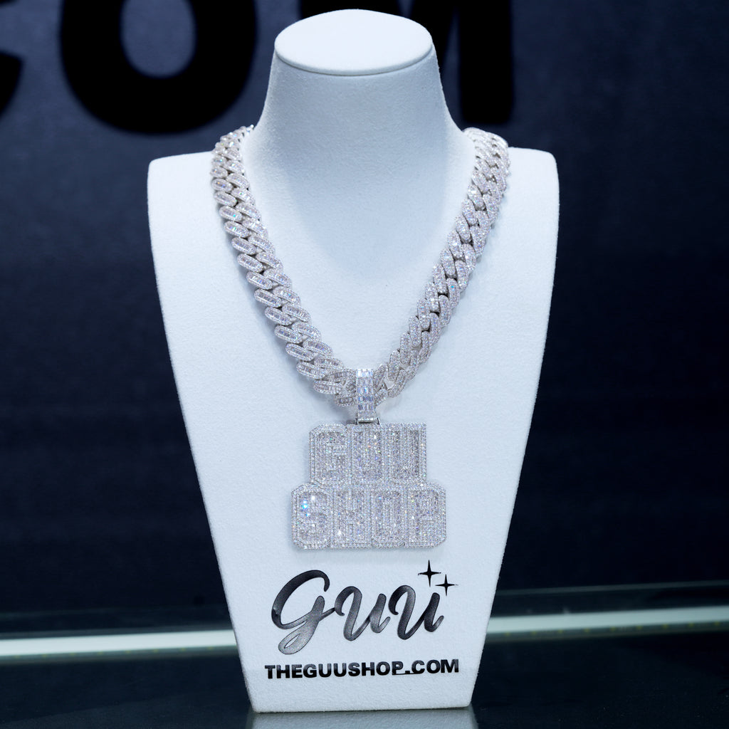 Custom Letters Baguette Two Layer Necklace