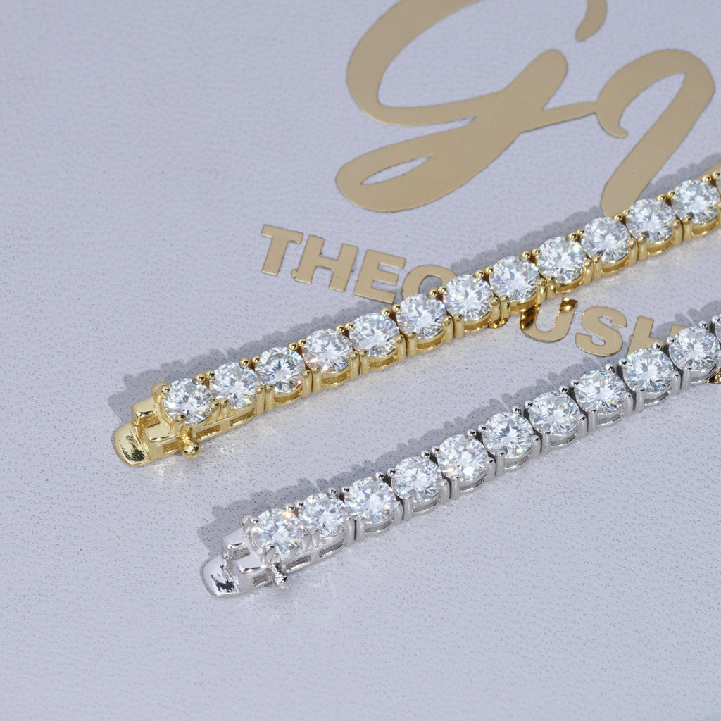 4MM 925S & VVS Moissanite Tennis Chain White Gold