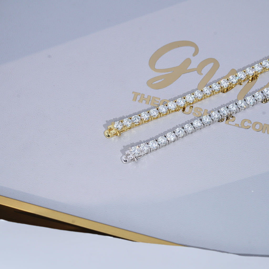 5MM 925S & VVS Moissanite Tennis Chain 18K Gold