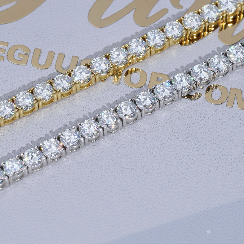 4MM 925S & VVS Moissanite Tennis Chain White Gold