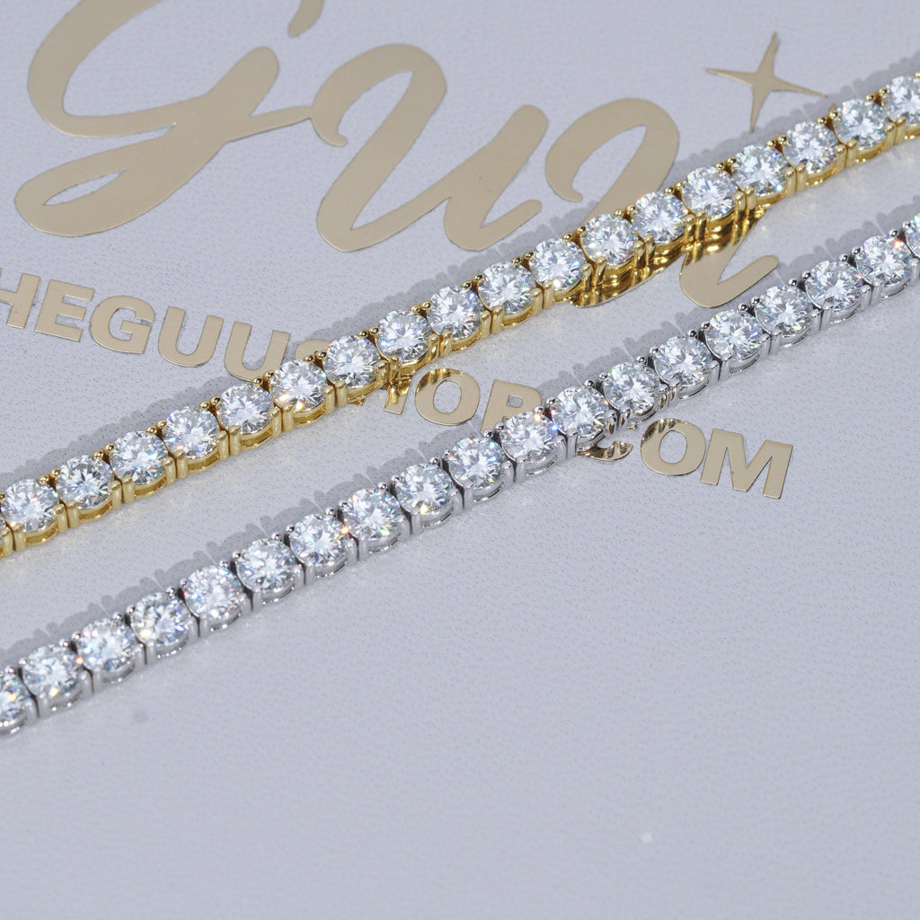 5MM 925S & VVS Moissanite Tennis Chain White Gold