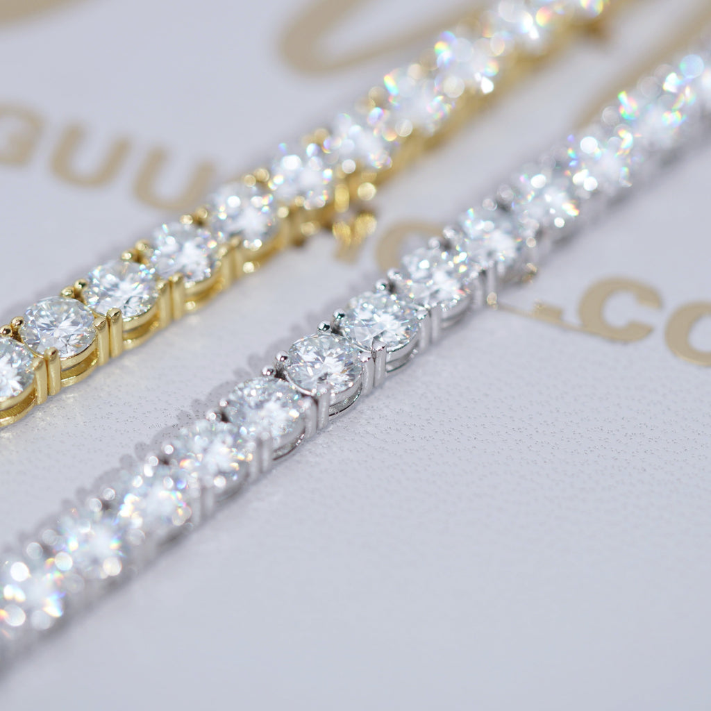 4MM 925S & VVS Moissanite Tennis Chain White Gold