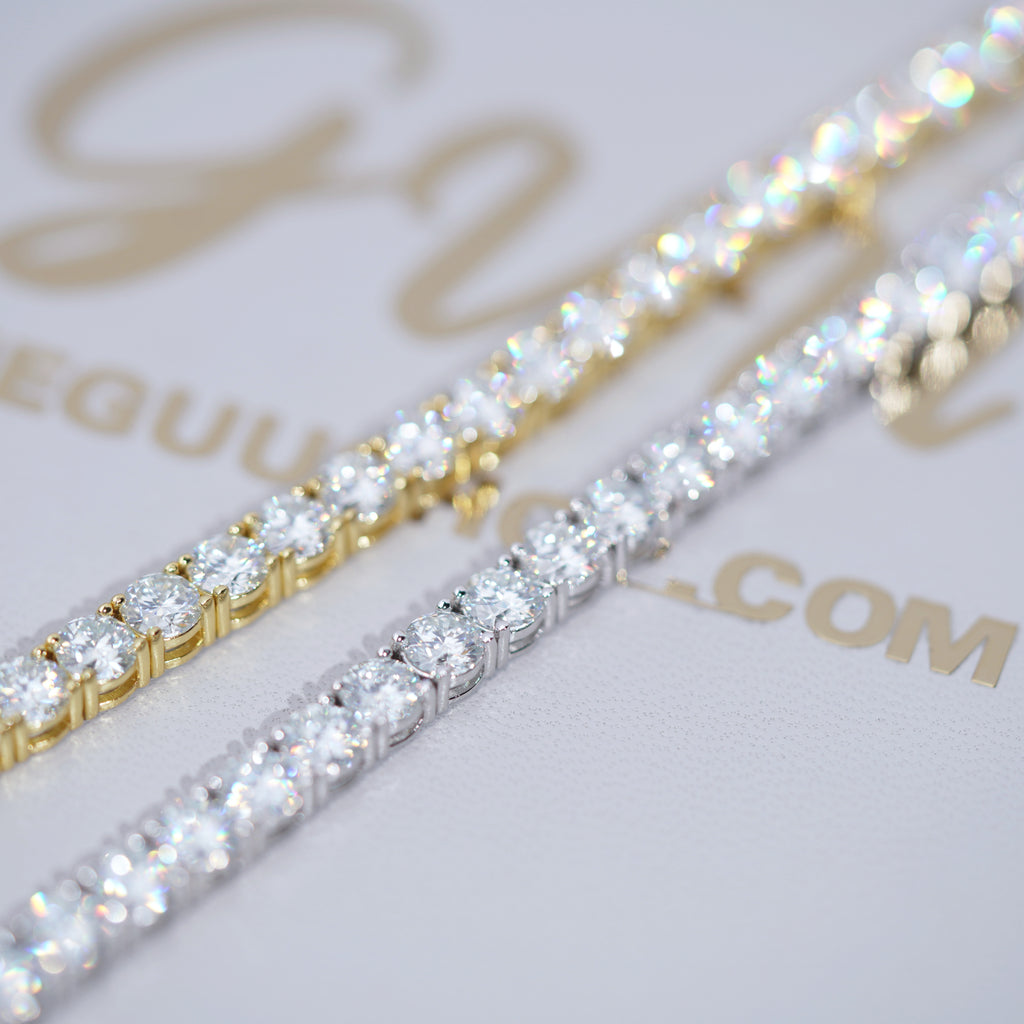 5MM 925S & VVS Moissanite Tennis Chain 18K Gold