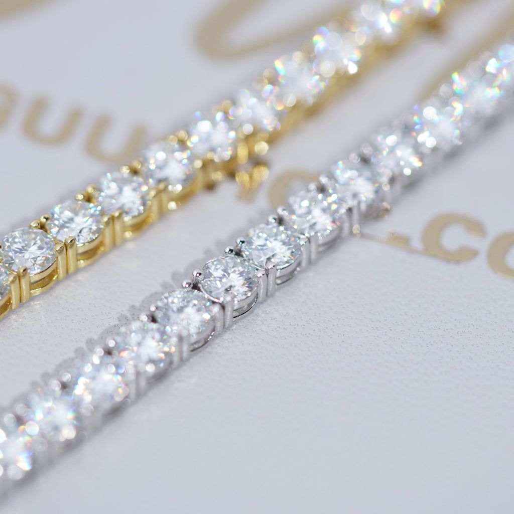 5MM 925S & VVS Moissanite Tennis Chain White Gold