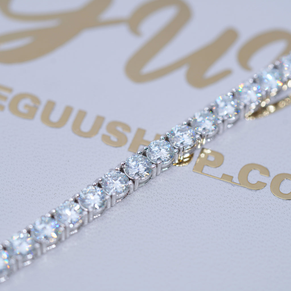 5MM 925S & VVS Moissanite Tennis Chain White Gold