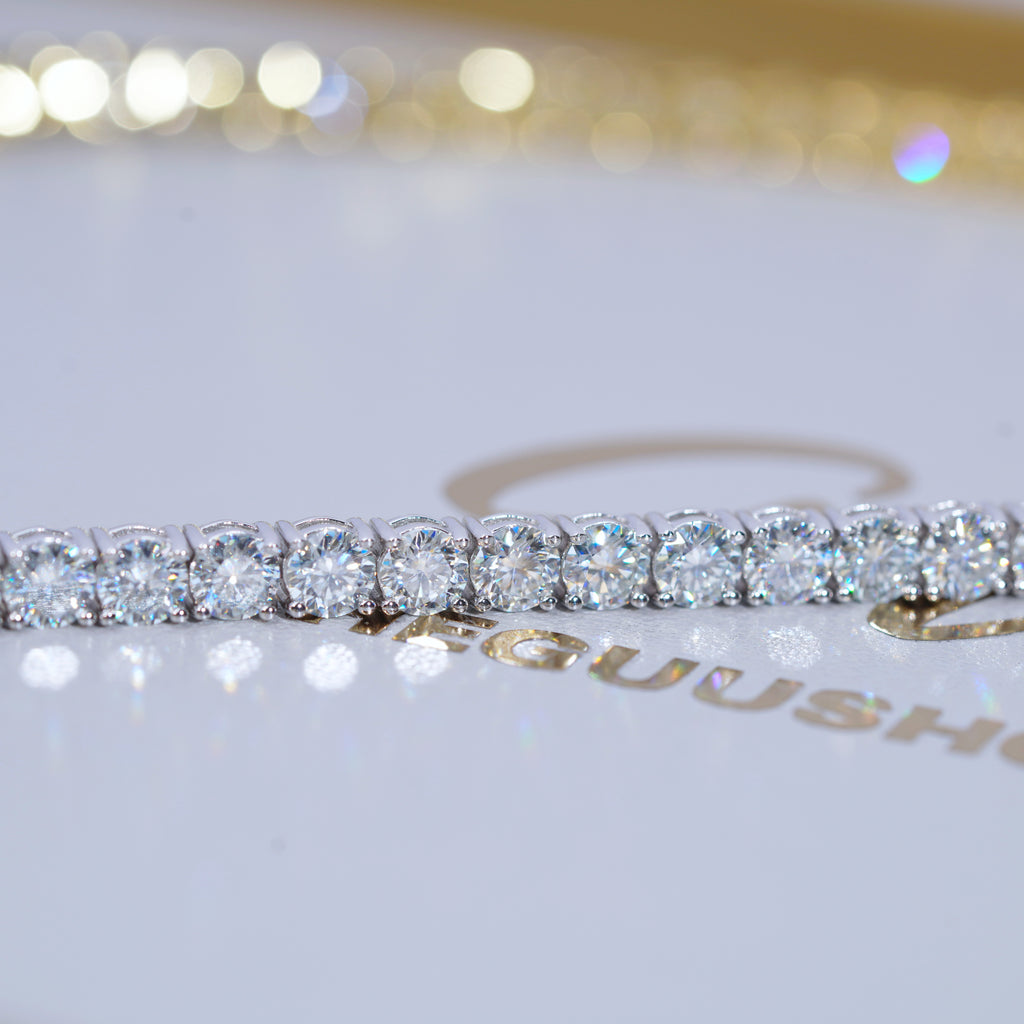 5MM 925S & VVS Moissanite Tennis Bracelet White Gold