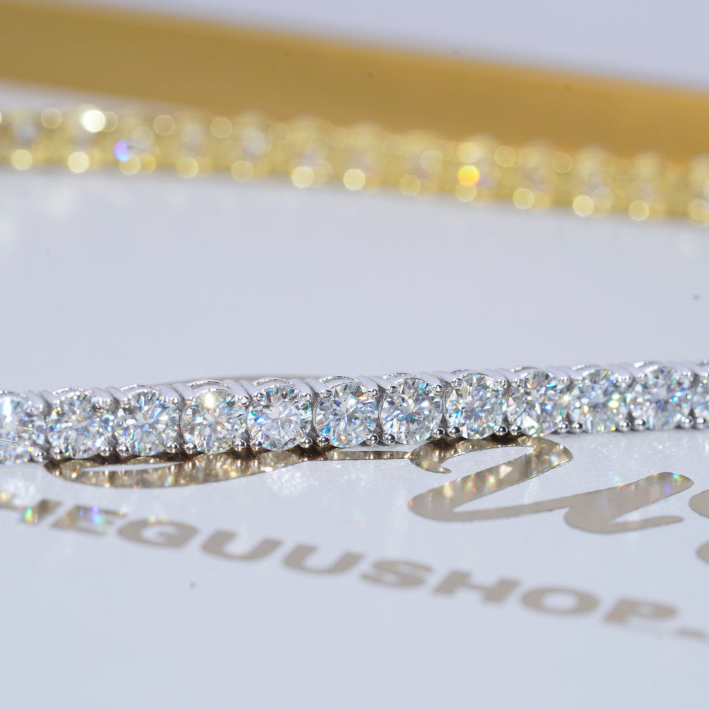 4MM 925S & VVS Moissanite Tennis Chain White Gold