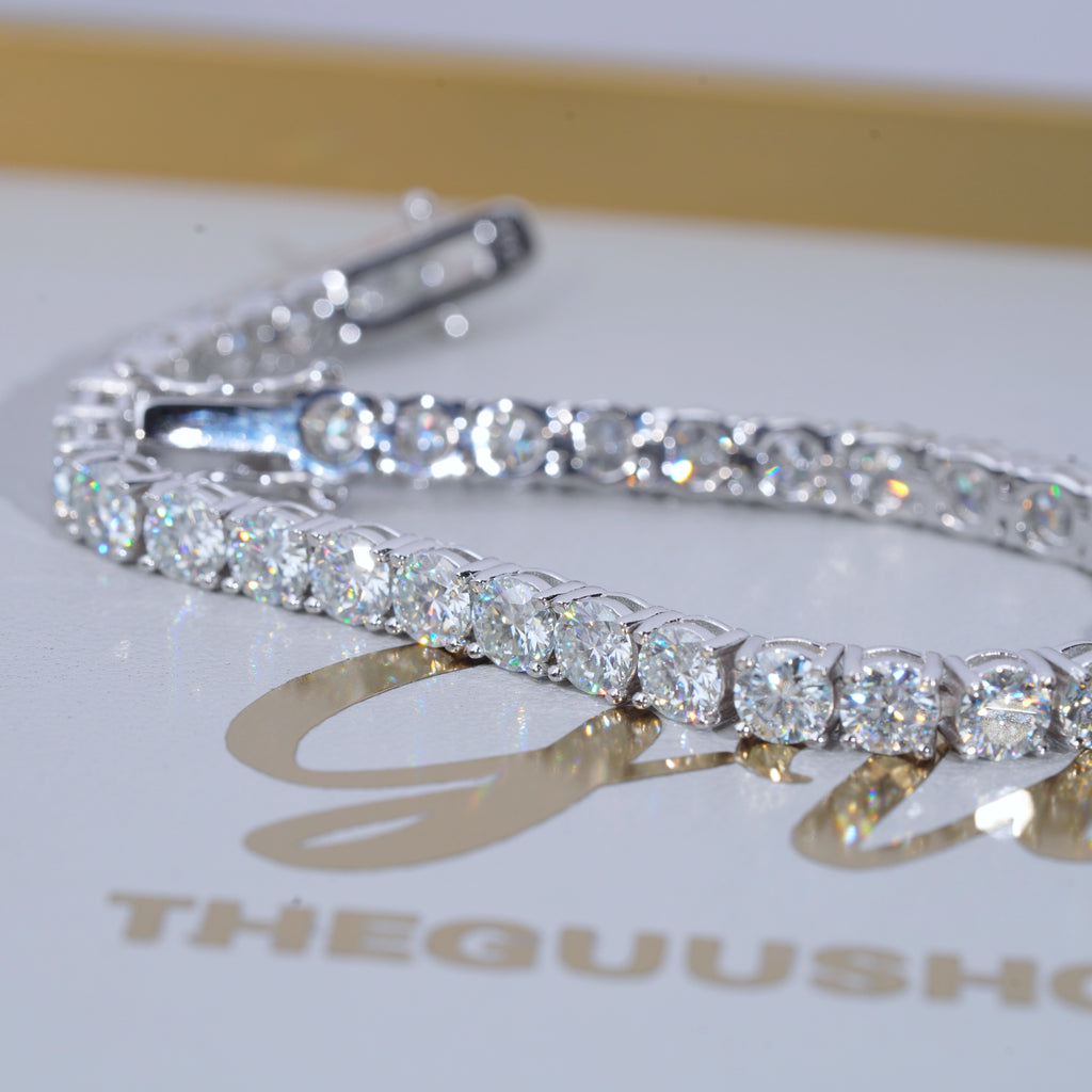 5MM 925S & VVS Moissanite Tennis Bracelet White Gold