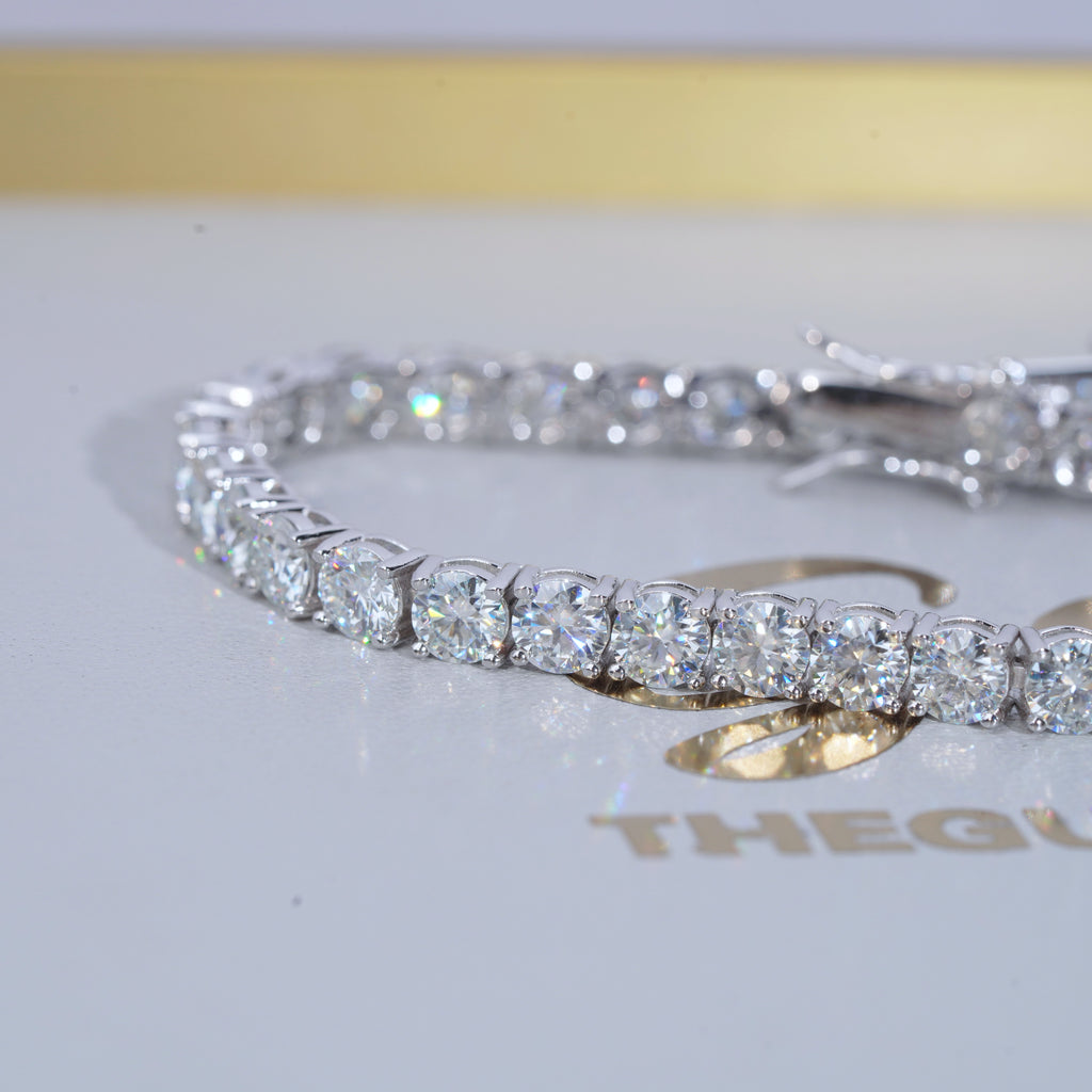 4MM 925S & VVS Moissanite Tennis Bracelet White Gold