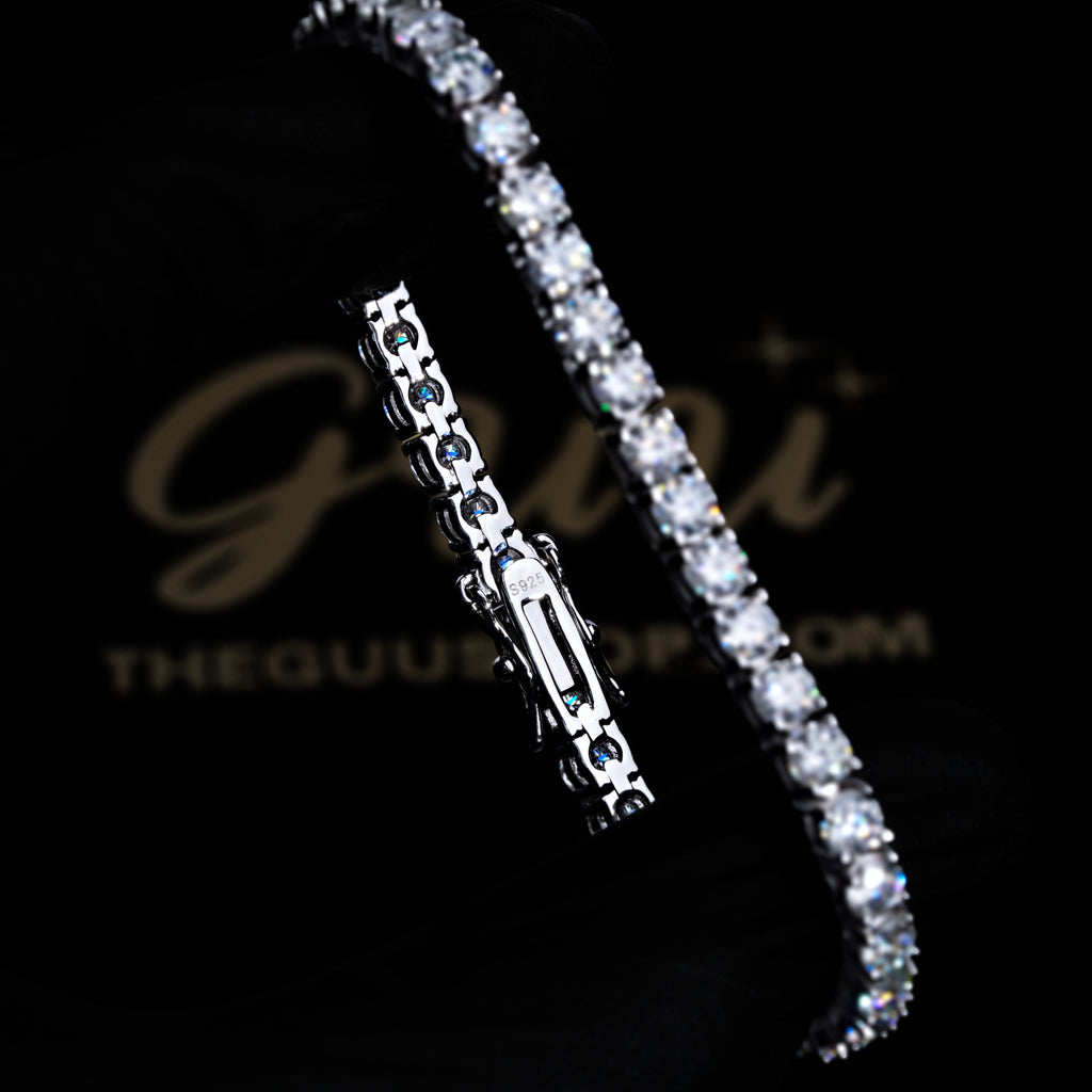 4MM 925S & VVS Moissanite Tennis Bracelet White Gold
