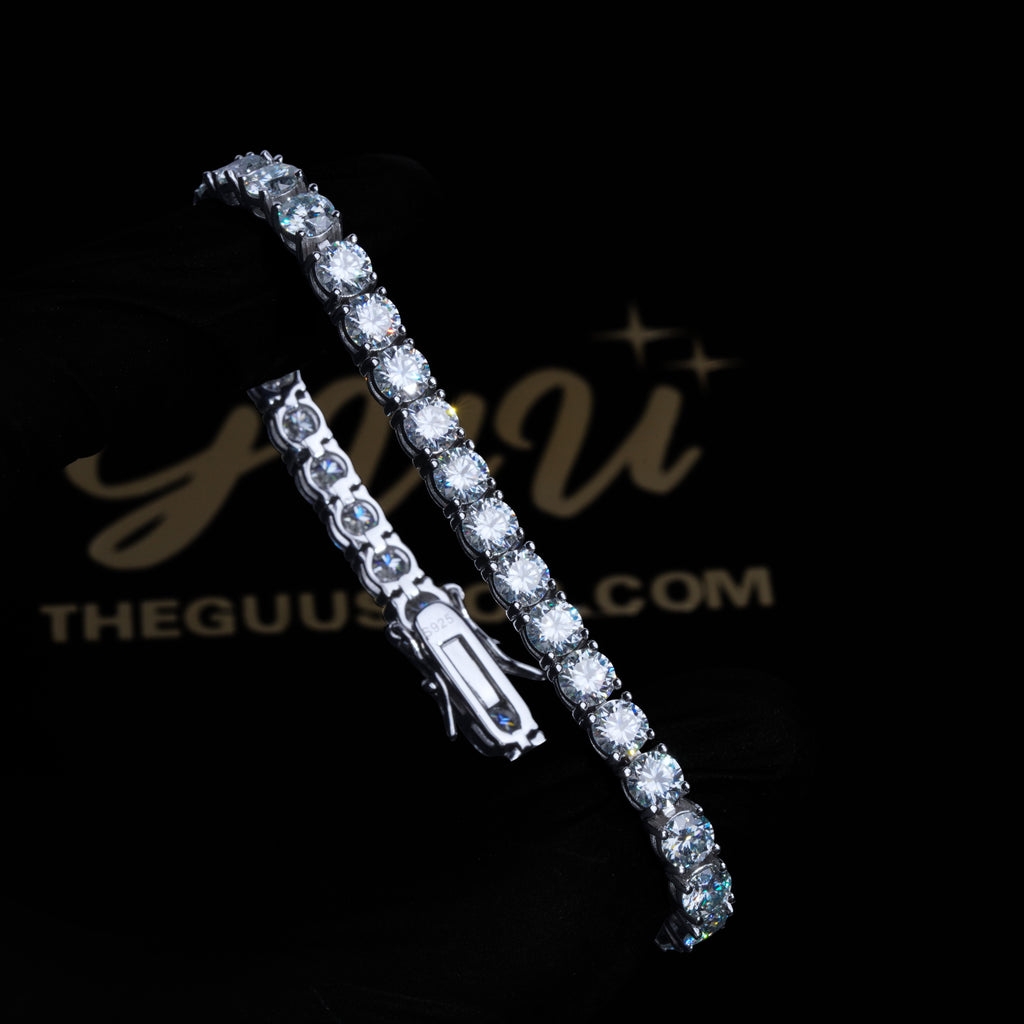 5MM 925S & VVS Moissanite Tennis Bracelet White Gold