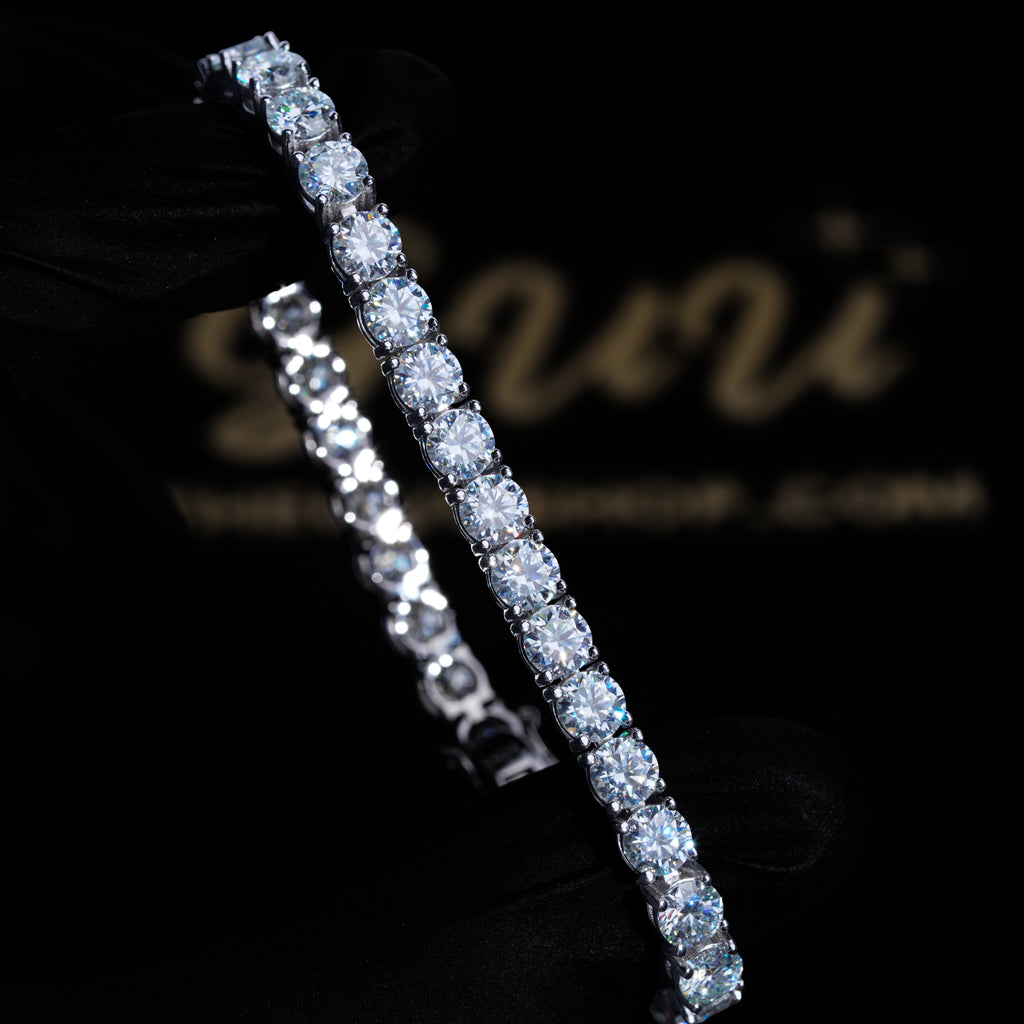 5MM 925S & VVS Moissanite Tennis Bracelet White Gold