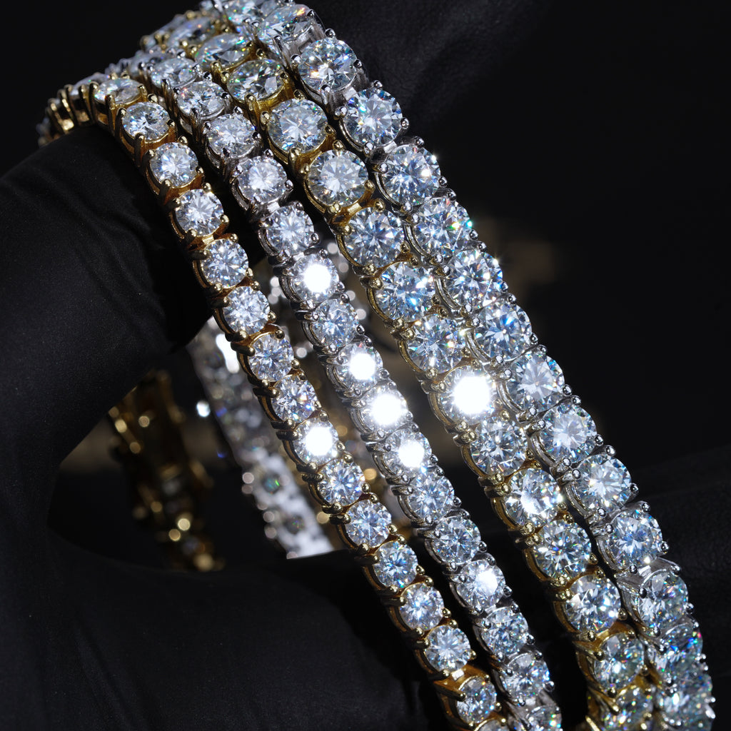 5MM 925S & VVS Moissanite Tennis Chain White Gold