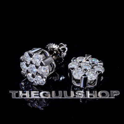 Cluster VVS Moissanite Earring .925 Sterling Silver