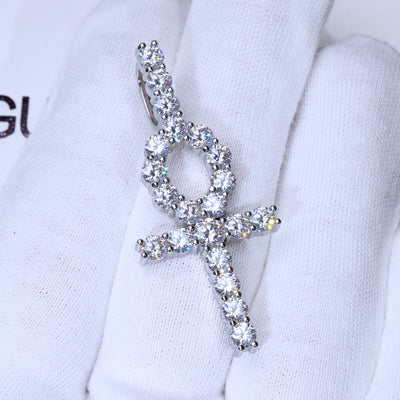4.81 Carat VVS Moissanite Ankh Necklace
