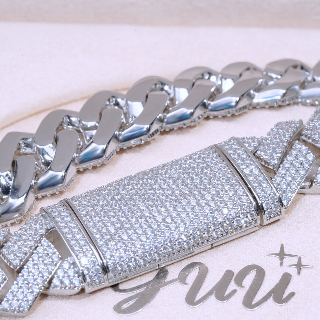 20mm Extended Clasp Prong Cuban Chain