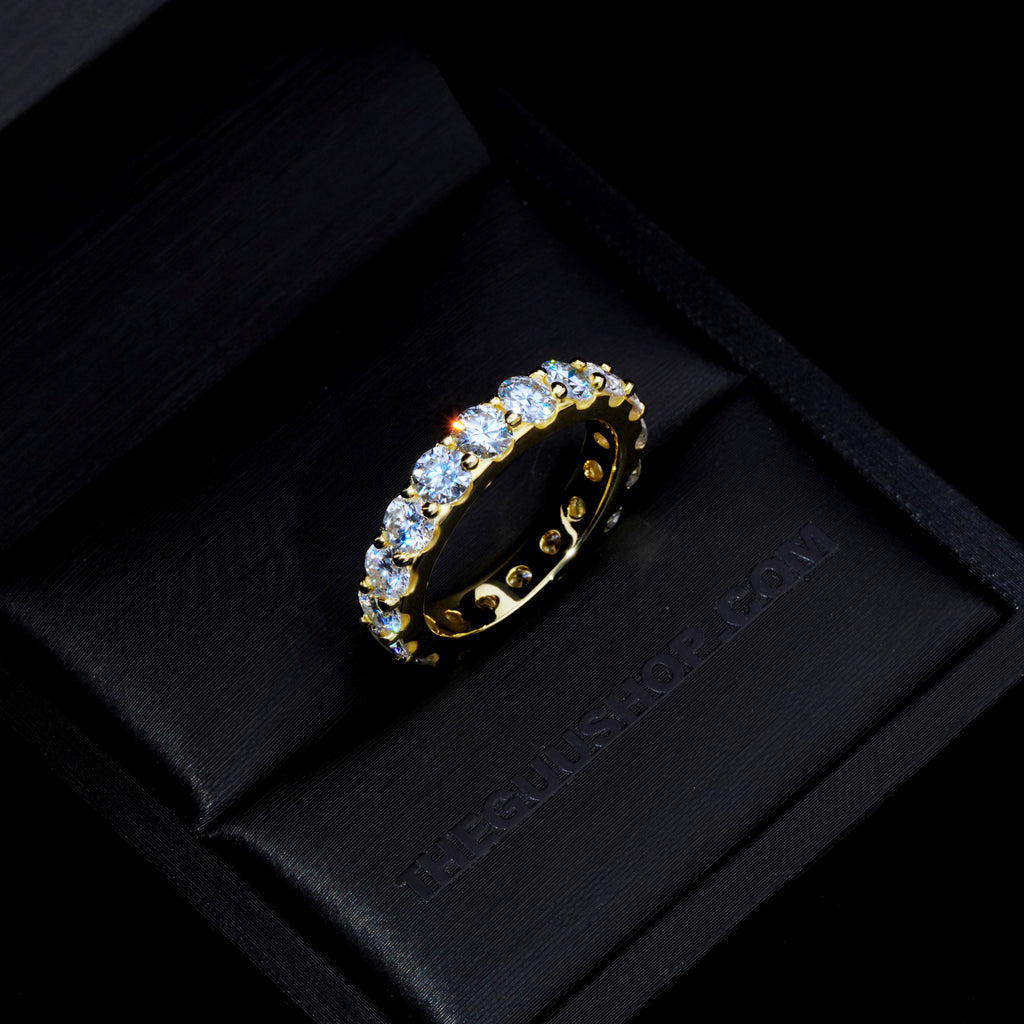 6.00 CARAT VVS Moissanite Single-Row Eternity Ring