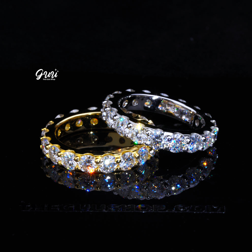 6.00 CARAT VVS Moissanite Single-Row Eternity Ring