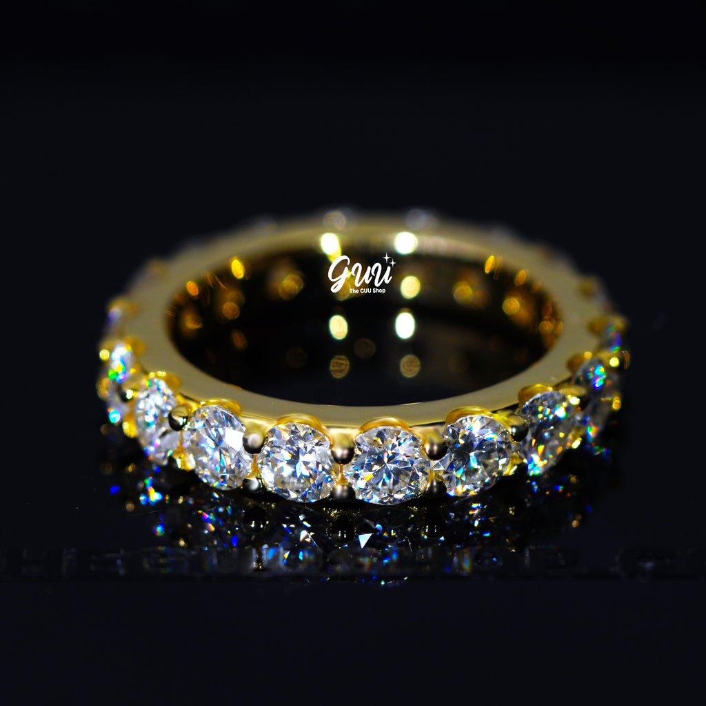 6.00 CARAT VVS Moissanite Single-Row Eternity Ring
