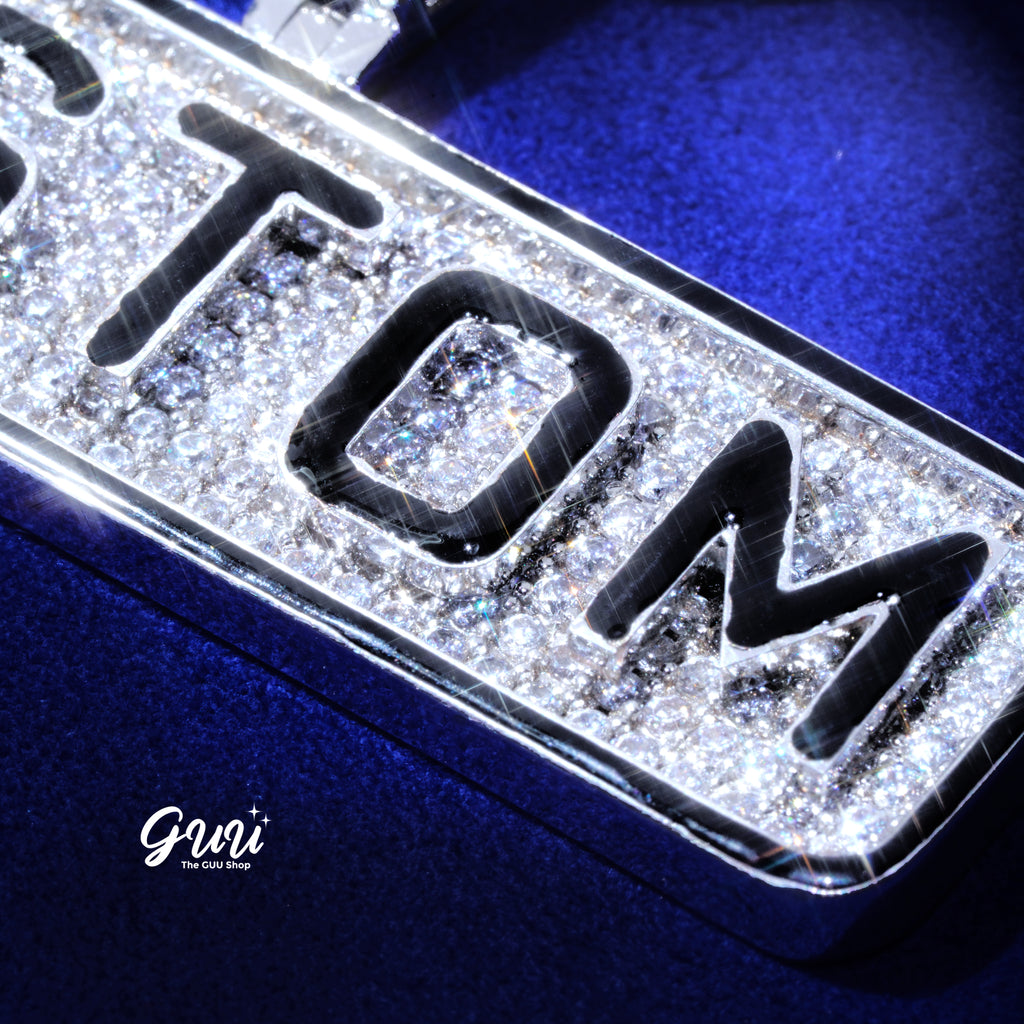 Custom Letters Rectangle Necklace