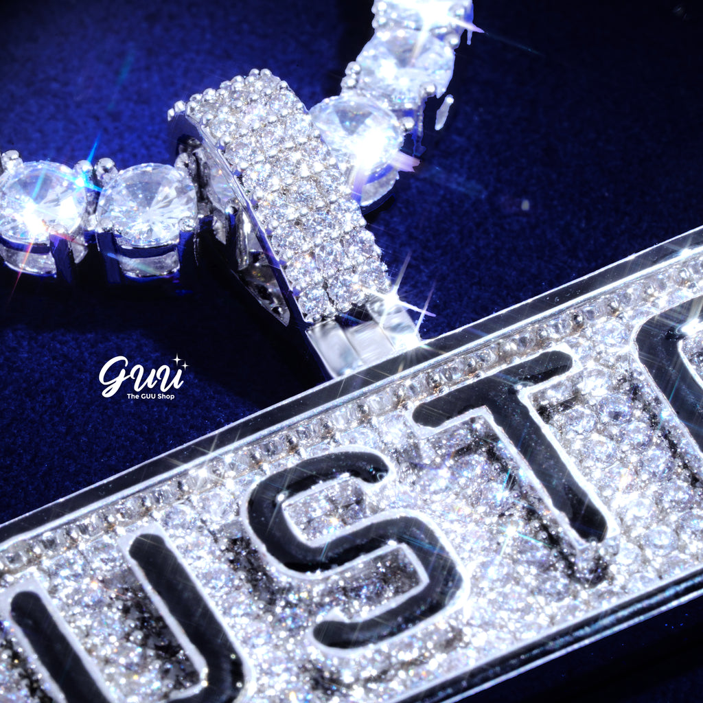 Custom Letters Rectangle Necklace