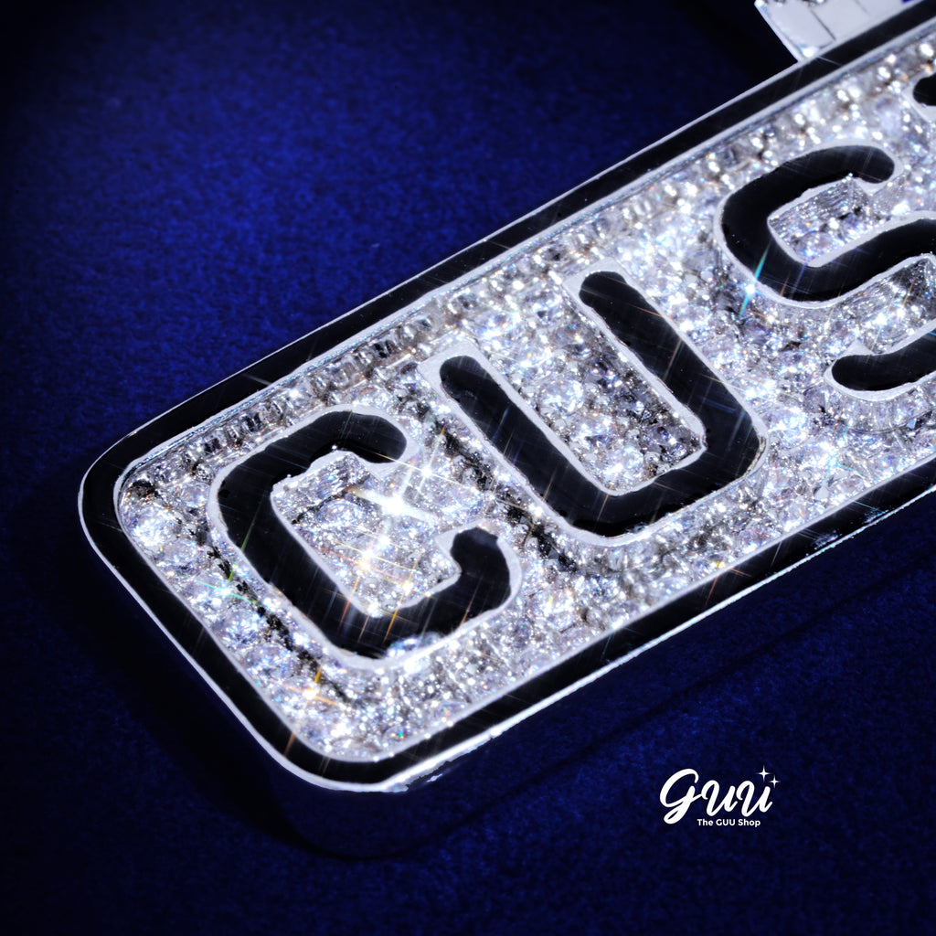 Custom Letters Rectangle Necklace