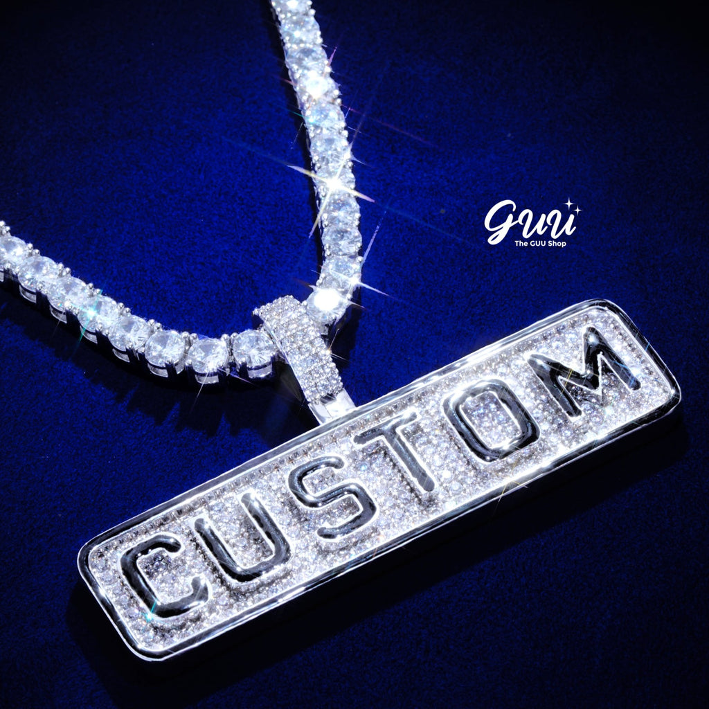 Custom Letters Rectangle Necklace