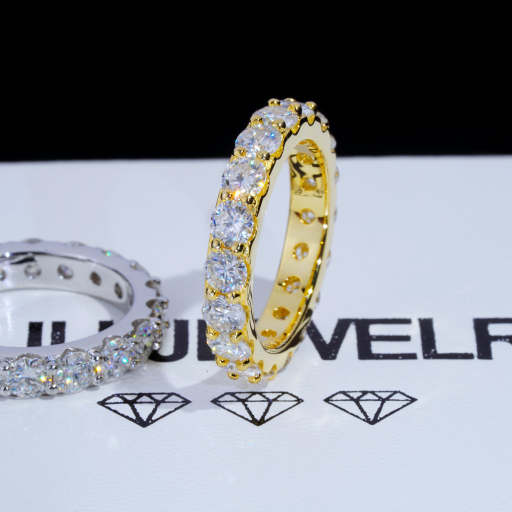 6.00 CARAT VVS Moissanite Single-Row Eternity Ring