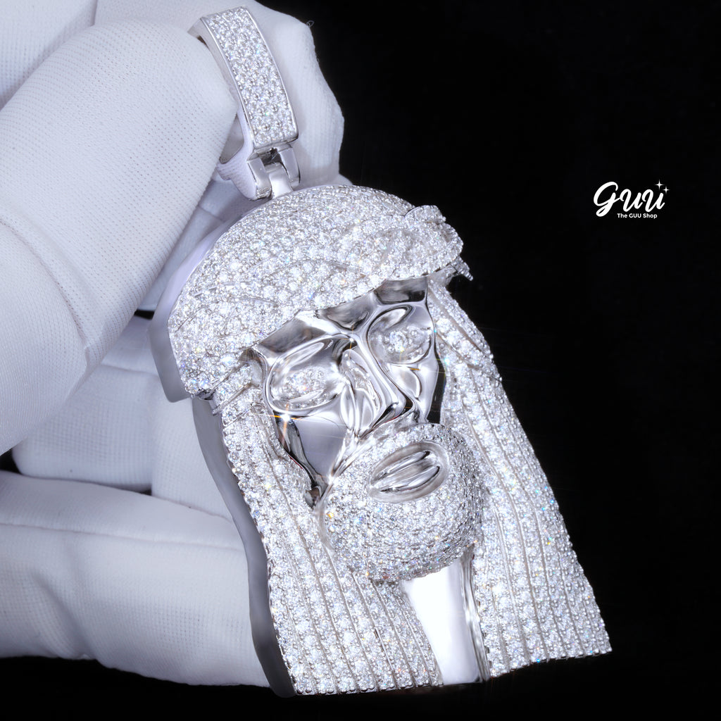 925S & VVS Moissanite Jesus In White Gold